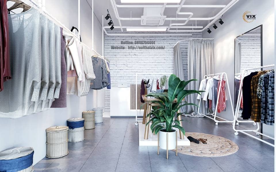 Thiết kế nội thất Showroom cửa hàng quần áo