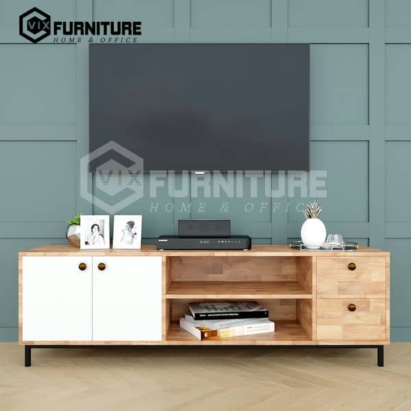 Kệ tivi gỗ màu nâu lau độc đáo chỉ có tại VixFurniture