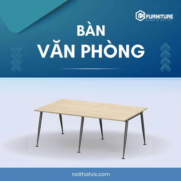 Bàn làm việc dãy đôi VixAir002 - bàn ghế văn phòng tại Tp Mỹ Tho