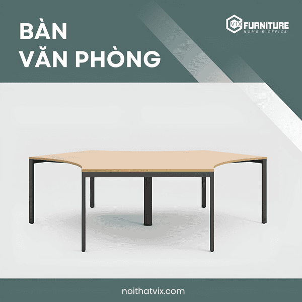 cụm bàn Boomerang VixClick005 - bàn ghế văn phòng tại tphcm