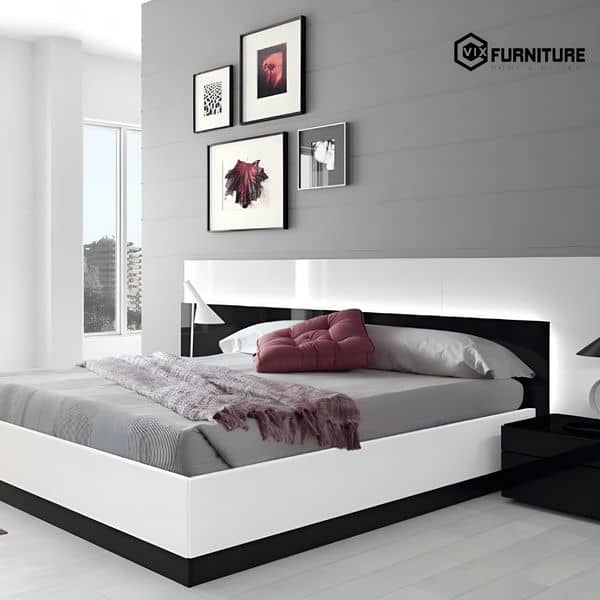 Giường GN01 được thiết kế tinh tế và chất lượng cao.