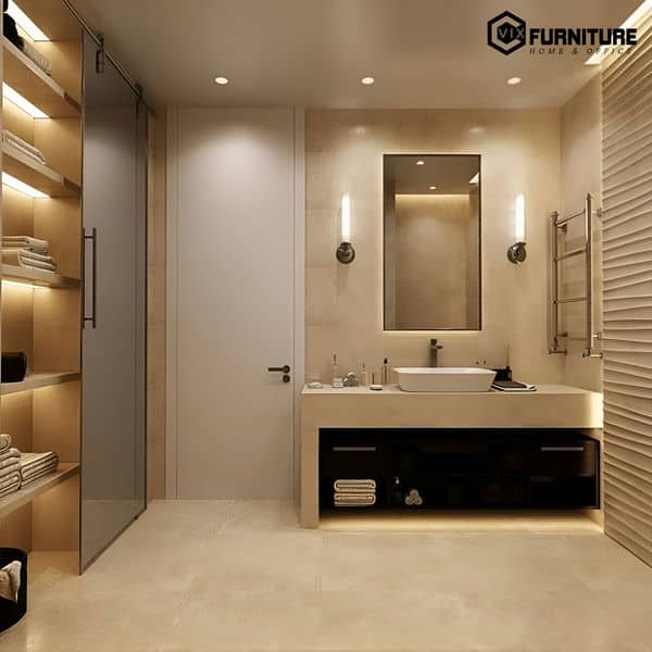 Nội thất phòng tắm của VixFurniture có thiết kế đẹp mắt