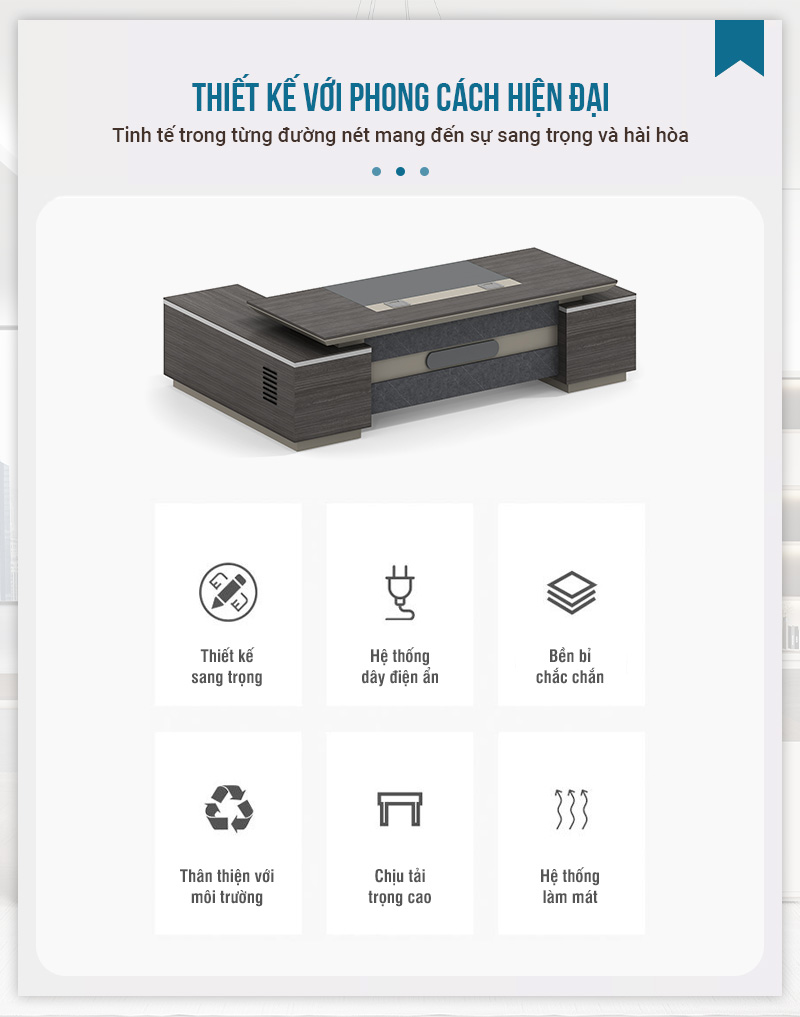 Bàn Lãnh Đạo Nhập Khẩu Ankeni AKN-B905: Thiết kế hiện đại