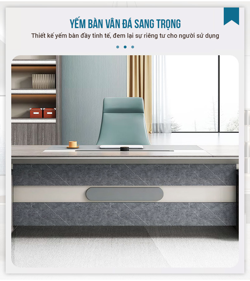 Bàn Lãnh Đạo Nhập Khẩu Ankeni AKN-B905: Thiết kế yếm bàn tinh tế, sang trọng