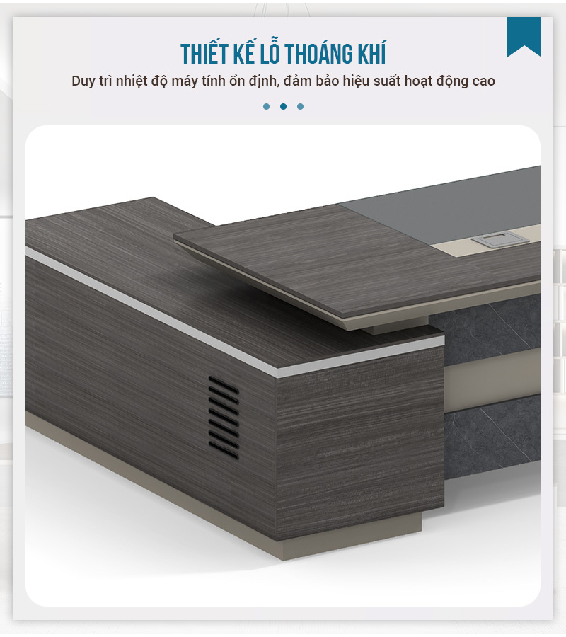 Bàn Lãnh Đạo Nhập Khẩu Ankeni AKN-B905: trang bị lỗ thoáng khí hiện đại