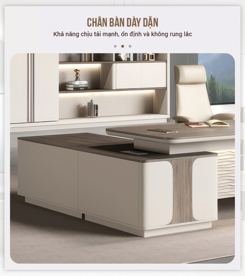 Bàn Lãnh Đạo Nhập Khẩu WX WE-02: Chân bàn chắc chắn