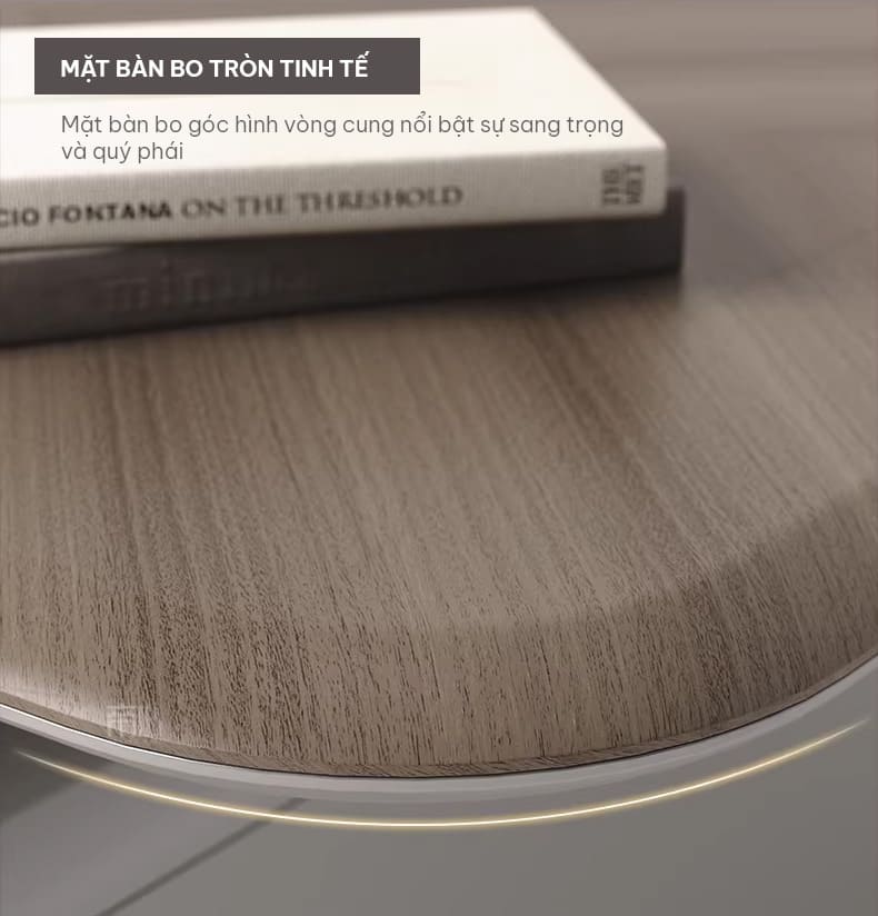 Bàn Lãnh Đạo Nhập Khẩu Monterra MT02: Mặt bàn bo tròn tinh tế