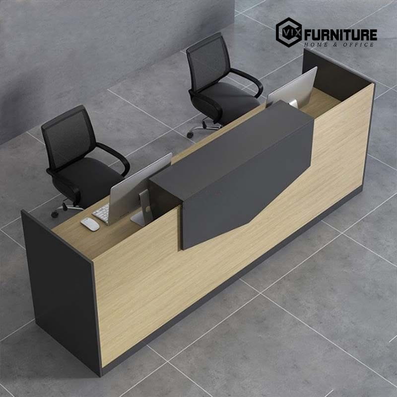 Quầy Lễ Tân QLT01: Kích thước đa dạng, phù hợp với nhiều không gian