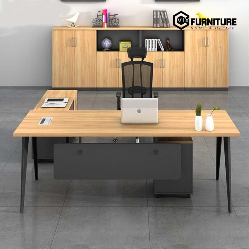 Bàn Giám Đốc Gaia GTP02 Khung Đen: Thiết kế hiện đại, sang trọng