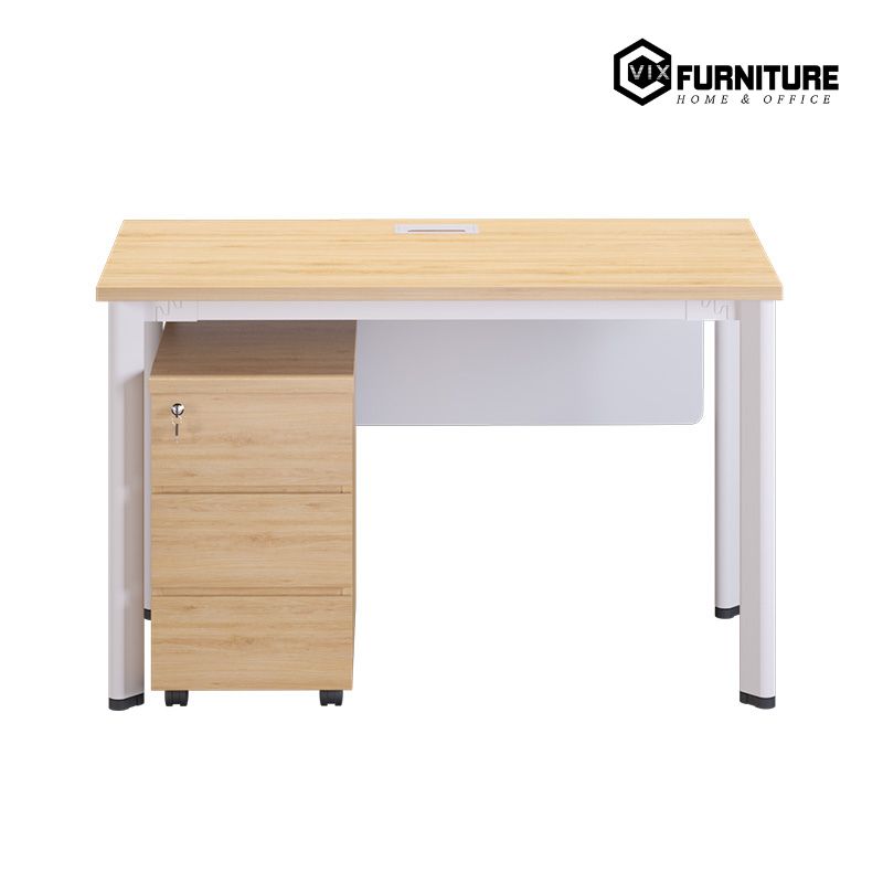 Bàn Làm Việc Oval OV01A Khung Trắng