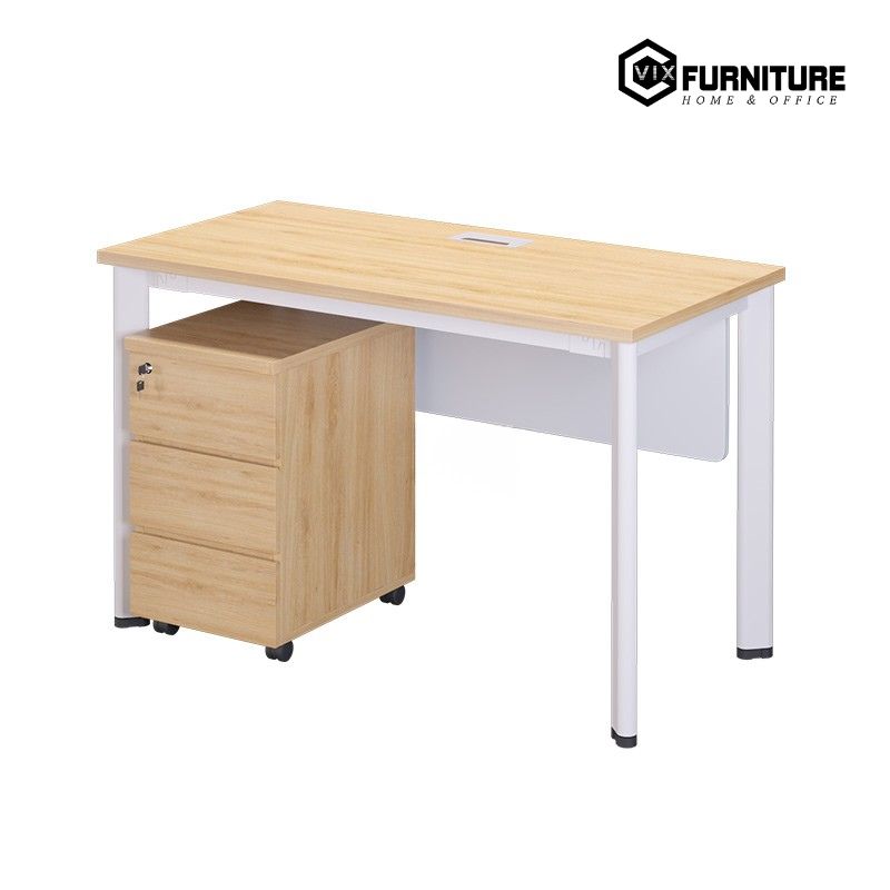 Bàn Làm Việc Oval OV01A Khung Trắng: Thiết kế hiện đại, tinh tế