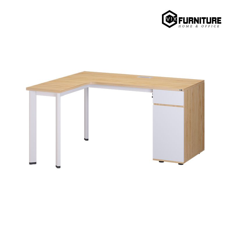 Bàn Làm Việc Oval OV04 Khung Trắng