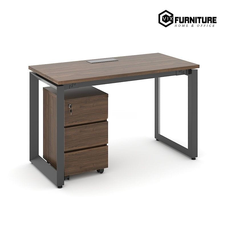 Bàn Làm Việc Ryder RU01 Khung Đen: Trang bị tủ hông di động tiện lợi