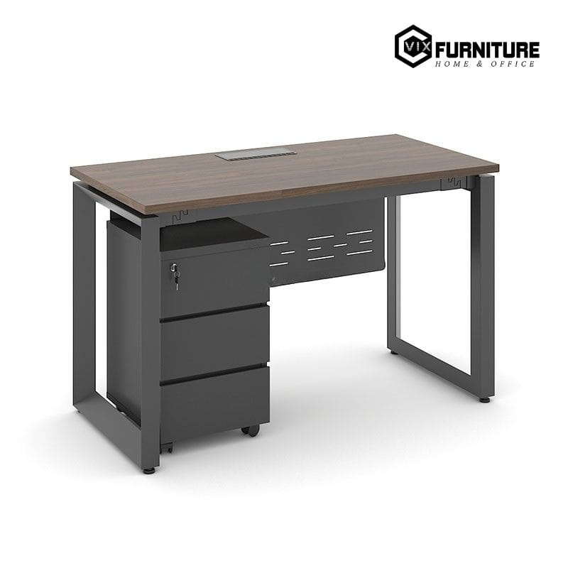 Bàn Làm Việc Ryder RU01B Khung Đen: Trang bị tủ hông di động tiện lợi