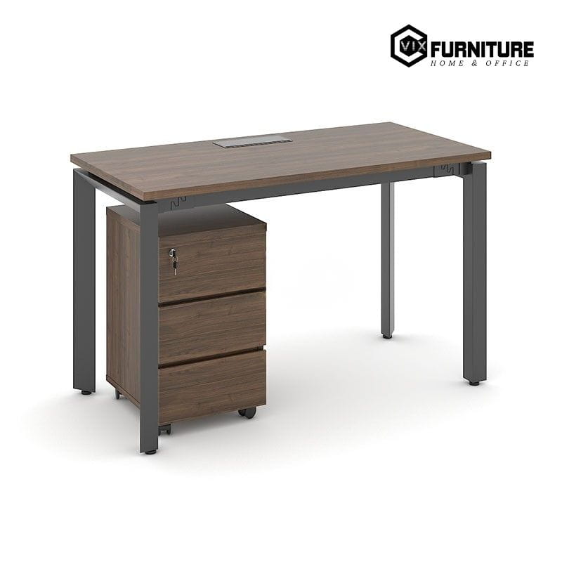 Bàn Làm Việc Ryder RY01 Khung Đen: Trang bị tủ hông di động tiện lợi