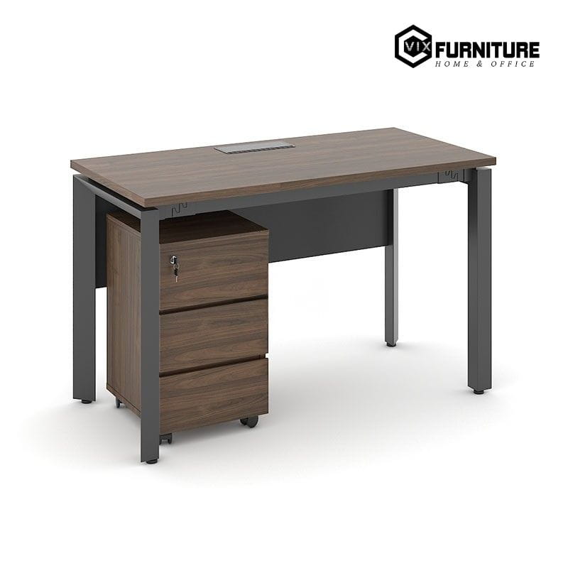 Bàn Làm Việc Ryder RY01A Khung Đen: Trang bị tủ hông di động tiện lợi