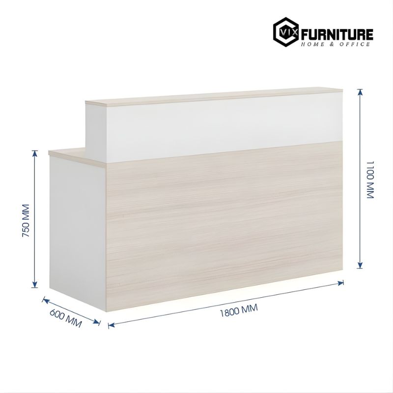 Quầy Lễ Tân QLT03-T: Kích thước sản phẩm